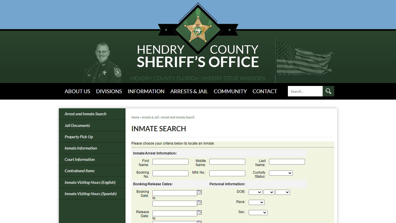 Inmate Search - Welcome to Hendry County Sheriff